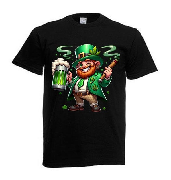 Tshirt Unisex mit Coolen Druck Weed Ganja Hanf Cannabis Psychedelic (Größe & Farbe auswählen) TSFBW298