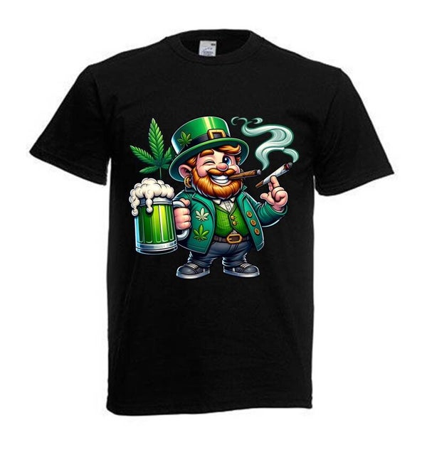 Tshirt Unisex mit Coolen Druck Weed Ganja Hanf Cannabis Psychedelic (Größe & Farbe auswählen) TSFBW299