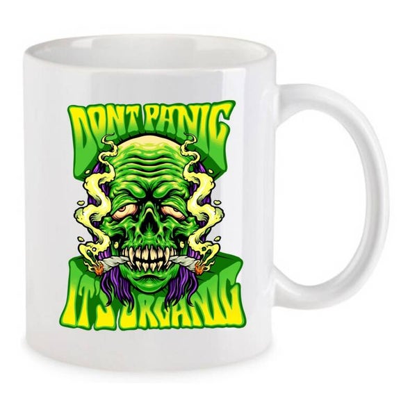 Tasse Weed Cannabis Psychodelic Weiß mit Druck (Siehe Foto) TFBW3