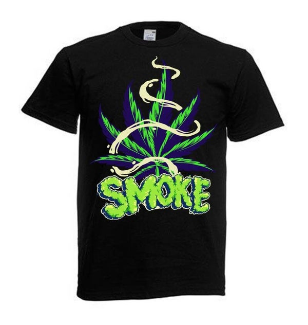 Tshirt Unisex mit Coolen Druck Weed Ganja Hanf Cannabis Psychedelic (Größe & Farbe auswählen) TSFBW30