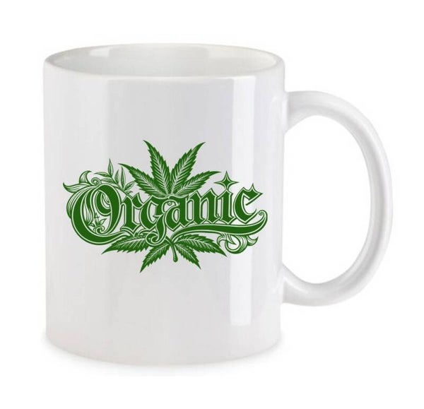 Tasse Weed Cannabis Psychodelic Weiß mit Druck (Siehe Foto) TFBW306