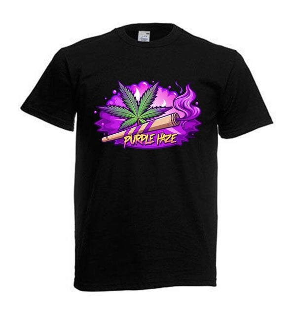 Tshirt Unisex mit Coolen Druck Weed Ganja Hanf Cannabis Psychedelic (Größe & Farbe auswählen) TSFBW307