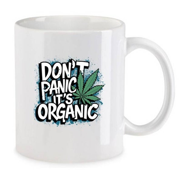 Tasse Weed Cannabis Psychodelic Weiß mit Druck (Siehe Foto) TFBW315