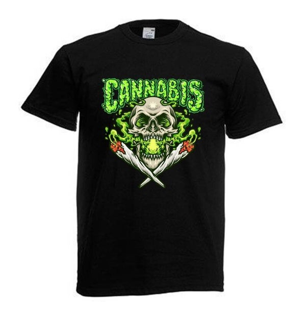 Tshirt Unisex mit Coolen Druck Weed Ganja Hanf Cannabis Psychedelic (Größe & Farbe auswählen) TSFBW32