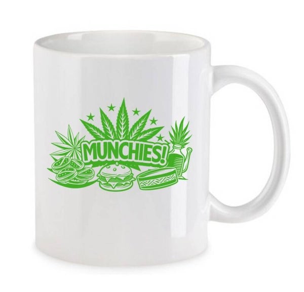 Tasse Weed Cannabis Psychodelic Weiß mit Druck (Siehe Foto) TFBW320