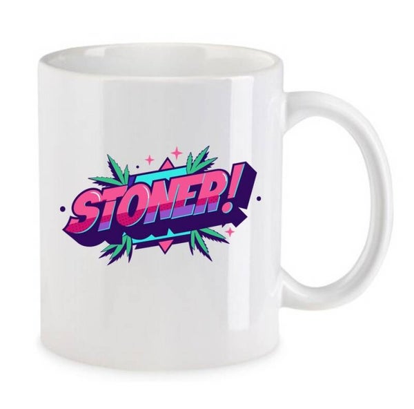 Tasse Weed Cannabis Psychodelic Weiß mit Druck (Siehe Foto) TFBW323