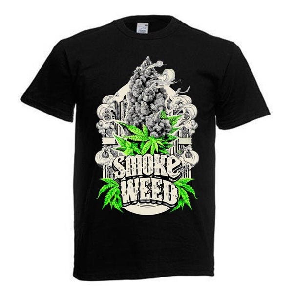 Tshirt Unisex mit Coolen Druck Weed Ganja Hanf Cannabis Psychedelic (Größe & Farbe auswählen) TSFBW324