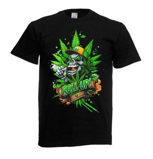 Tshirt Unisex mit Coolen Druck Weed Ganja Hanf Cannabis Psychedelic (Größe & Farbe auswählen) TSFBW326
