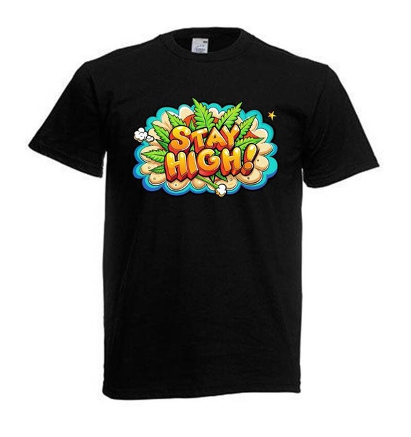 Tshirt Unisex mit Coolen Druck Weed Ganja Hanf Cannabis Psychedelic (Größe & Farbe auswählen) TSFBW328