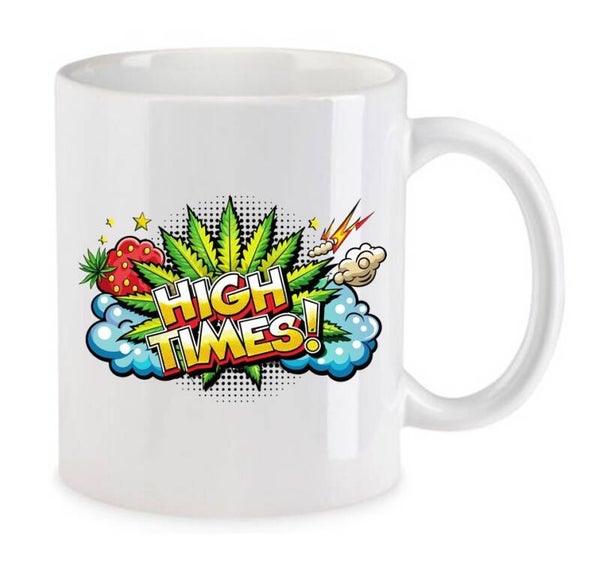 Tasse Weed Cannabis Psychodelic Weiß mit Druck (Siehe Foto) TFBW332