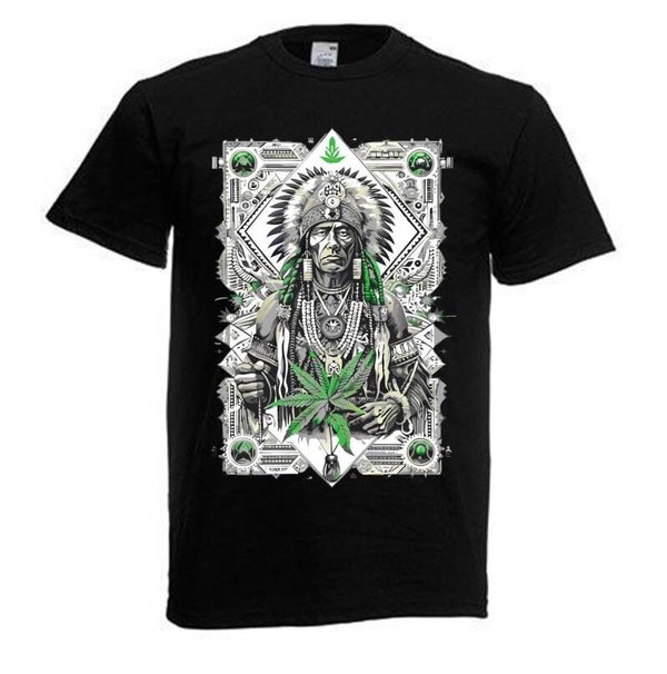 Tshirt Unisex mit Coolen Druck Weed Ganja Hanf Cannabis Psychedelic (Größe & Farbe auswählen) TSFBW334