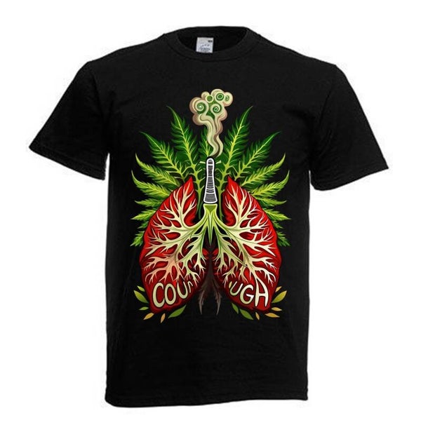 Tshirt Unisex mit Coolen Druck Weed Ganja Hanf Cannabis Psychedelic (Größe & Farbe auswählen) TSFBW336