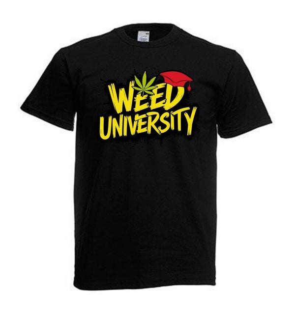 Tshirt Unisex mit Coolen Druck Weed Ganja Hanf Cannabis Psychedelic (Größe & Farbe auswählen) TSFBW337
