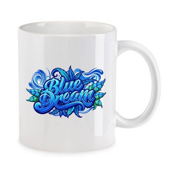 Tasse Weed Cannabis Psychodelic Weiß mit Druck (Siehe Foto) TFBW339