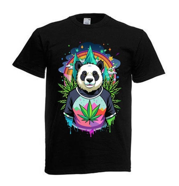 Tshirt Unisex mit Coolen Druck Weed Ganja Hanf Cannabis Psychedelic (Größe & Farbe auswählen) TSFBW342