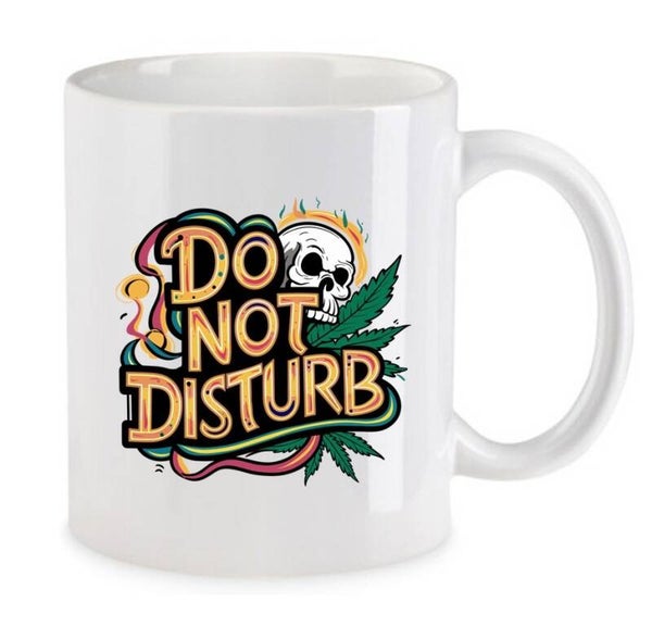 Tasse Weed Cannabis Psychodelic Weiß mit Druck (Siehe Foto) TFBW344