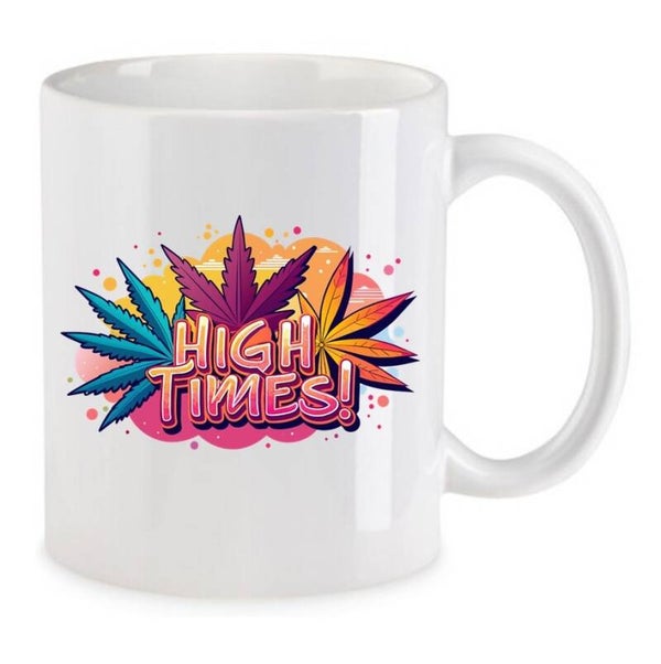 Tasse Weed Cannabis Psychodelic Weiß mit Druck (Siehe Foto) TFBW348