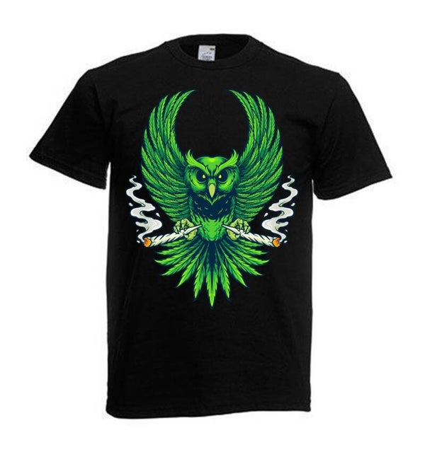 Tshirt Unisex mit Coolen Druck Weed Ganja Hanf Cannabis Psychedelic (Größe & Farbe auswählen) TSFBW35