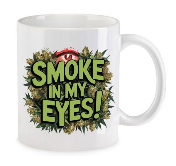 Tasse Weed Cannabis Psychodelic Weiß mit Druck (Siehe Foto) TFBW350