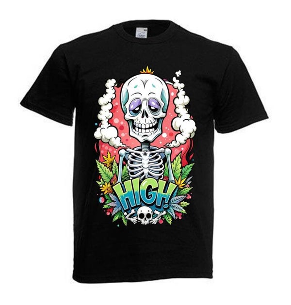 Tshirt Unisex mit Coolen Druck Weed Ganja Hanf Cannabis Psychedelic (Größe & Farbe auswählen) TSFBW354