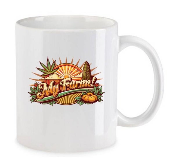Tasse Weed Cannabis Psychodelic Weiß mit Druck (Siehe Foto) TFBW355