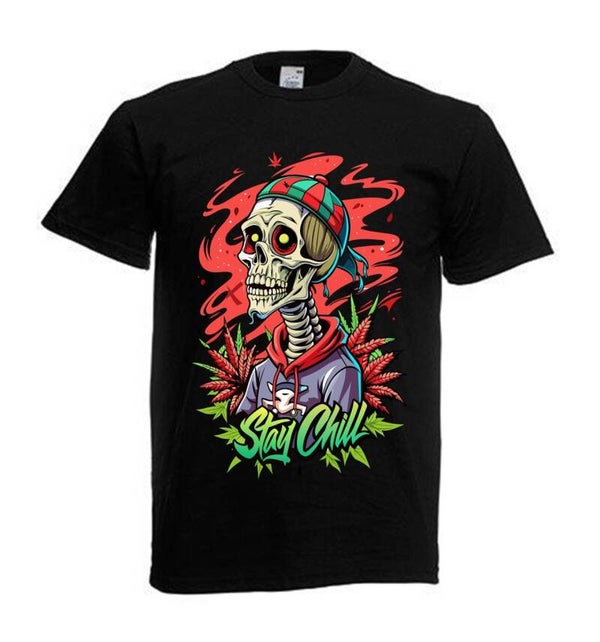 Tshirt Unisex mit Coolen Druck Weed Ganja Hanf Cannabis Psychedelic (Größe & Farbe auswählen) TSFBW362