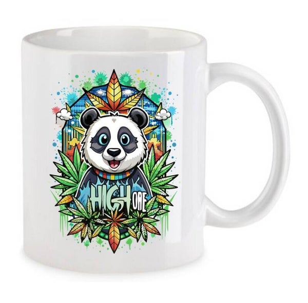 Tasse Weed Cannabis Psychodelic Weiß mit Druck (Siehe Foto) TFBW363