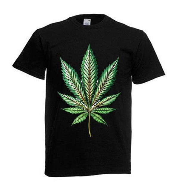 Tshirt Unisex mit Coolen Druck Weed Ganja Hanf Cannabis Psychedelic (Größe & Farbe auswählen) TSFBW364