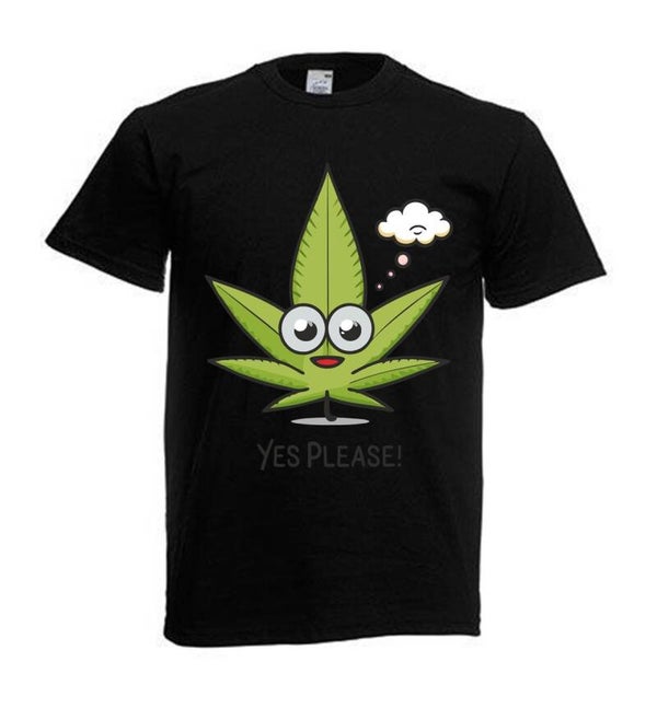 Tshirt Unisex mit Coolen Druck Weed Ganja Hanf Cannabis Psychedelic (Größe & Farbe auswählen) TSFBW370