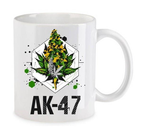 Tasse Weed Cannabis Psychodelic Weiß mit Druck (Siehe Foto) TFBW371
