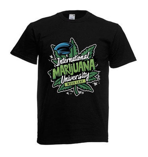 Tshirt Unisex mit Coolen Druck Weed Ganja Hanf Cannabis Psychedelic (Größe & Farbe auswählen) TSFBW372