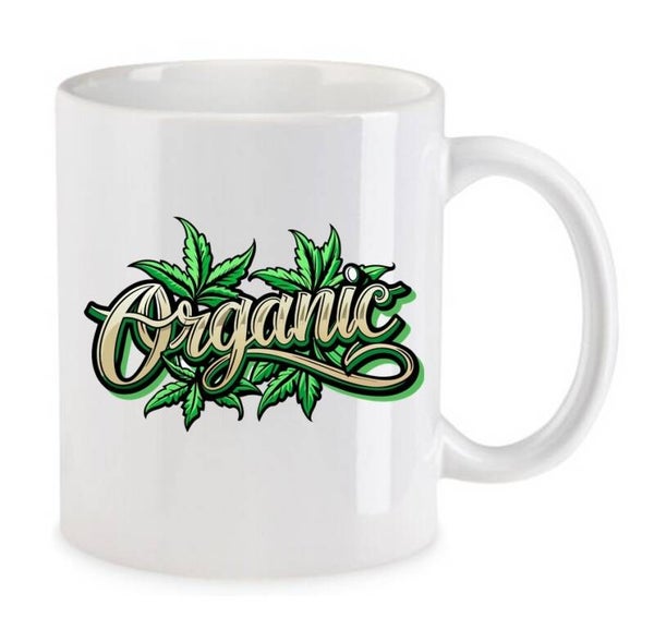 Tasse Weed Cannabis Psychodelic Weiß mit Druck (Siehe Foto) TFBW378