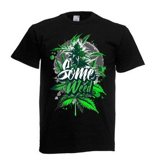 Tshirt Unisex mit Coolen Druck Weed Ganja Hanf Cannabis Psychedelic (Größe & Farbe auswählen) TSFBW379