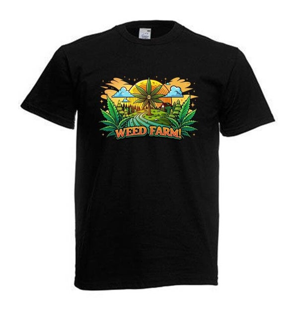 Tshirt Unisex mit Coolen Druck Weed Ganja Hanf Cannabis Psychedelic (Größe & Farbe auswählen) TSFBW383