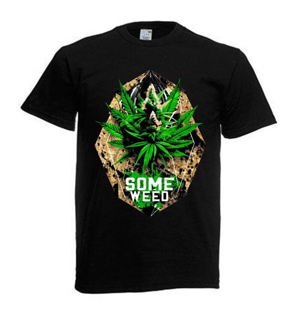 Tshirt Unisex mit Coolen Druck Weed Ganja Hanf Cannabis Psychedelic (Größe & Farbe auswählen) TSFBW386