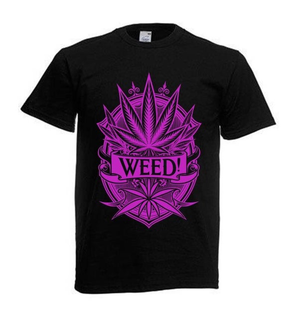 Tshirt Unisex mit Coolen Druck Weed Ganja Hanf Cannabis Psychedelic (Größe & Farbe auswählen) TSFBW389