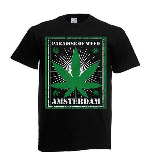 Tshirt Unisex mit Coolen Druck Weed Ganja Hanf Cannabis Psychedelic (Größe & Farbe auswählen) TSFBW39