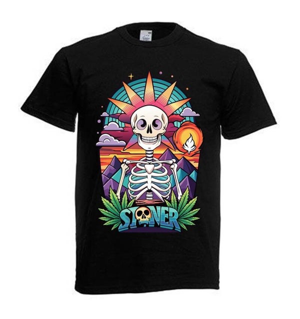 Tshirt Unisex mit Coolen Druck Weed Ganja Hanf Cannabis Psychedelic (Größe & Farbe auswählen) TSFBW390