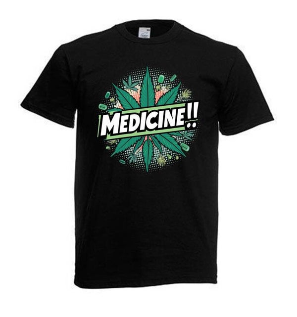 Tshirt Unisex mit Coolen Druck Weed Ganja Hanf Cannabis Psychedelic (Größe & Farbe auswählen) TSFBW397