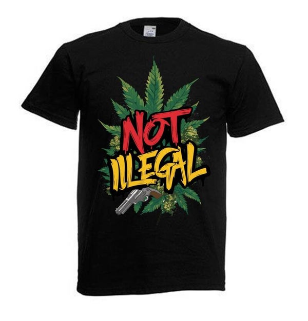 Tshirt Unisex mit Coolen Druck Weed Ganja Hanf Cannabis Psychedelic (Größe & Farbe auswählen) TSFBW398