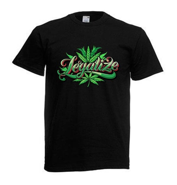 Tshirt Unisex mit Coolen Druck Weed Ganja Hanf Cannabis Psychedelic (Größe & Farbe auswählen) TSFBW399