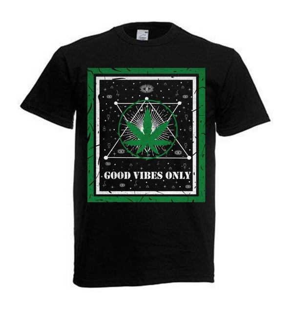 Tshirt Unisex mit Coolen Druck Weed Ganja Hanf Cannabis Psychedelic (Größe & Farbe auswählen) TSFBW40