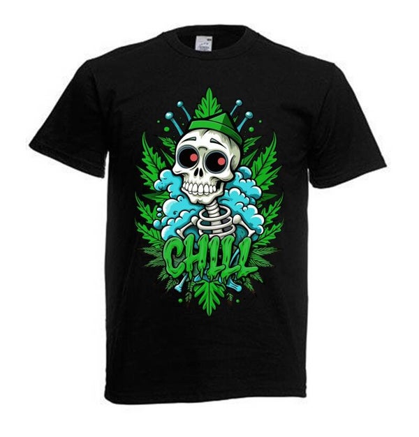 Tshirt Unisex mit Coolen Druck Weed Ganja Hanf Cannabis Psychedelic (Größe & Farbe auswählen) TSFBW400