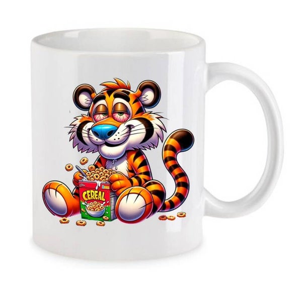 Tasse Weed Cannabis Psychodelic Weiß mit Druck (Siehe Foto) TFBW403