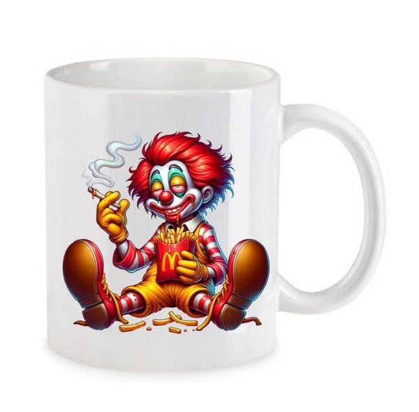 Tasse Weed Cannabis Psychodelic Weiß mit Druck (Siehe Foto) TFBW405