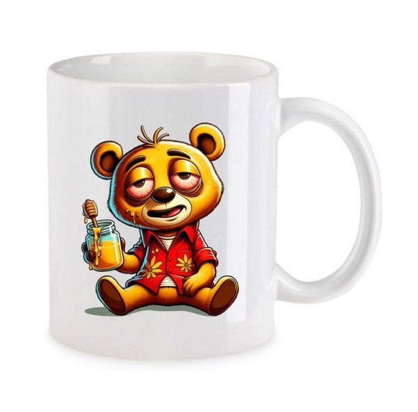 Tasse Weed Cannabis Psychodelic Weiß mit Druck (Siehe Foto) TFBW407