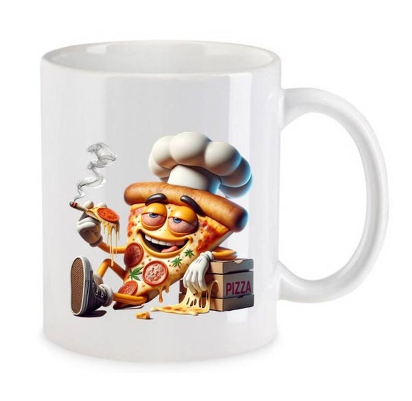 Tasse Weed Cannabis Psychodelic Weiß mit Druck (Siehe Foto) TFBW420