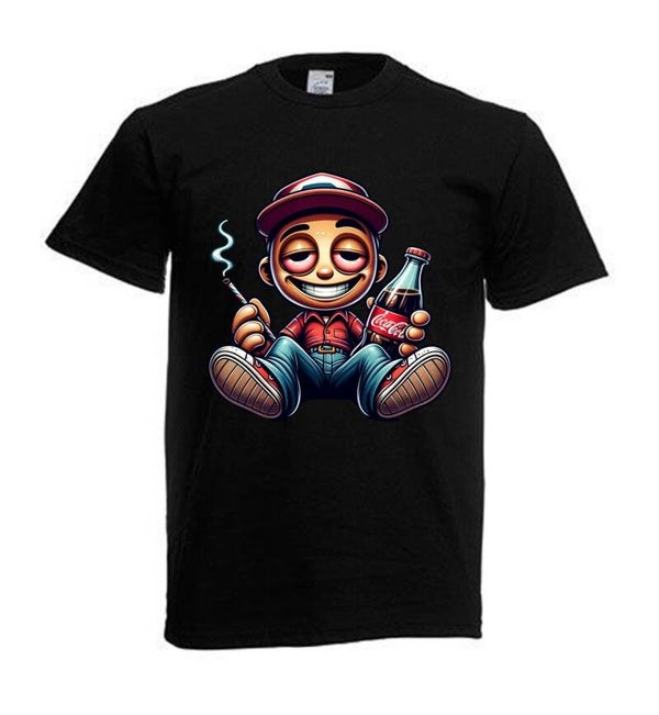 Tshirt Unisex mit Coolen Druck Weed Ganja Hanf Cannabis Psychedelic (Größe & Farbe auswählen) TSFBW423