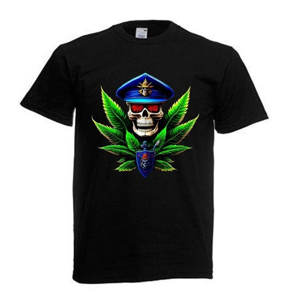 Tshirt Unisex mit Coolen Druck Weed Ganja Hanf Cannabis Psychedelic (Größe & Farbe auswählen) TSFBW434