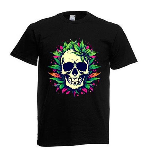 Tshirt Unisex mit Coolen Druck Weed Ganja Hanf Cannabis Psychedelic (Größe & Farbe auswählen) TSFBW439